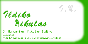 ildiko mikulas business card