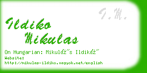 ildiko mikulas business card